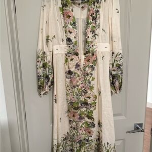 Floral Cream Maxi Dress